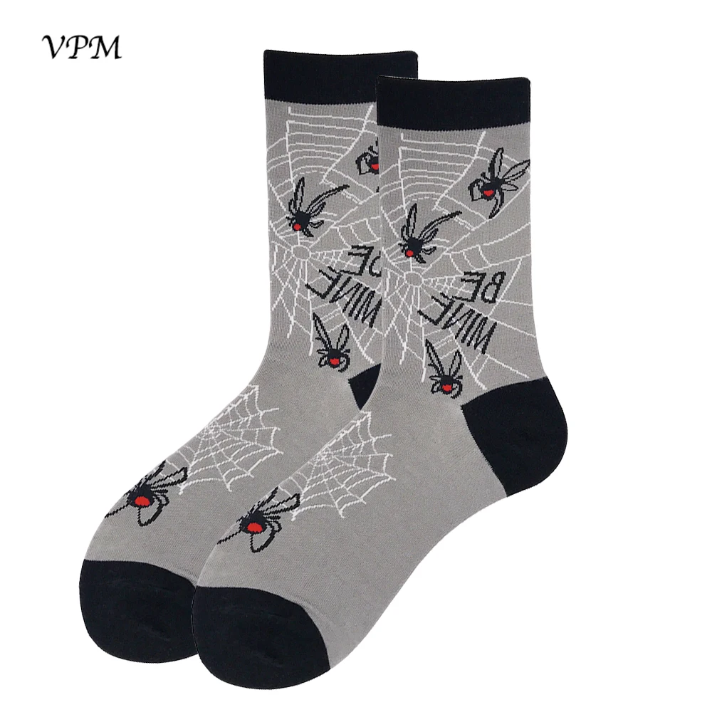 A59 VPM, новинка, 85% хлопок, мужские гольфы, Забавный Harajuku, крутой динозавр, паук-Скорпион, Акула, хип-хоп, новинка, счастливые Свадебные носки, подарок - Цвет: A59