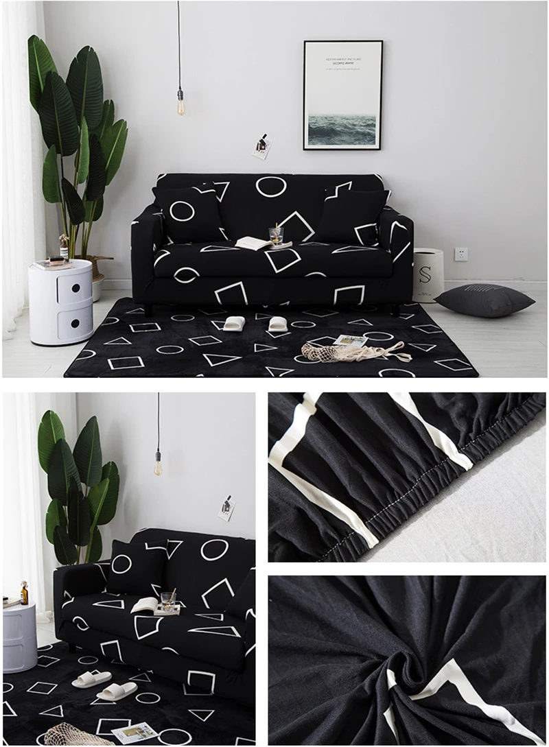 Современная мода чехлов 1/2/3/4 местный простой узор диван крышка M L XL XXL XXXL XXXXL Форма кресло универсальный чехол для дивана протектор мебели