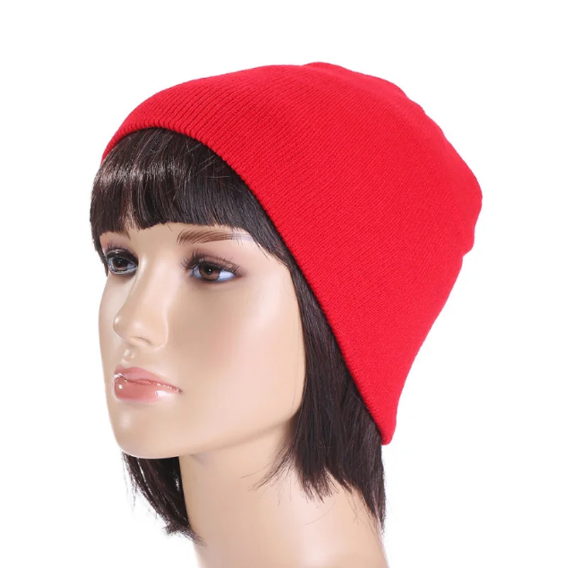 Новая мужская зимняя шапка бини вязаная шерстяная плюс бархатная спортивные