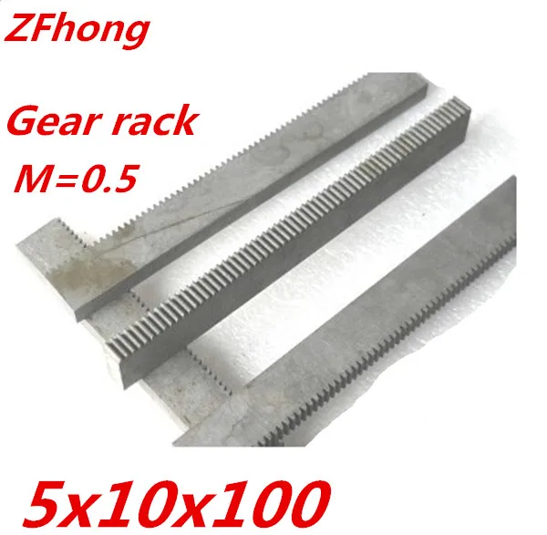 

2Pcs 0.5Mod 0.5 Modulus 5*10 High Precision Gear Rack 45# steel length 100mm