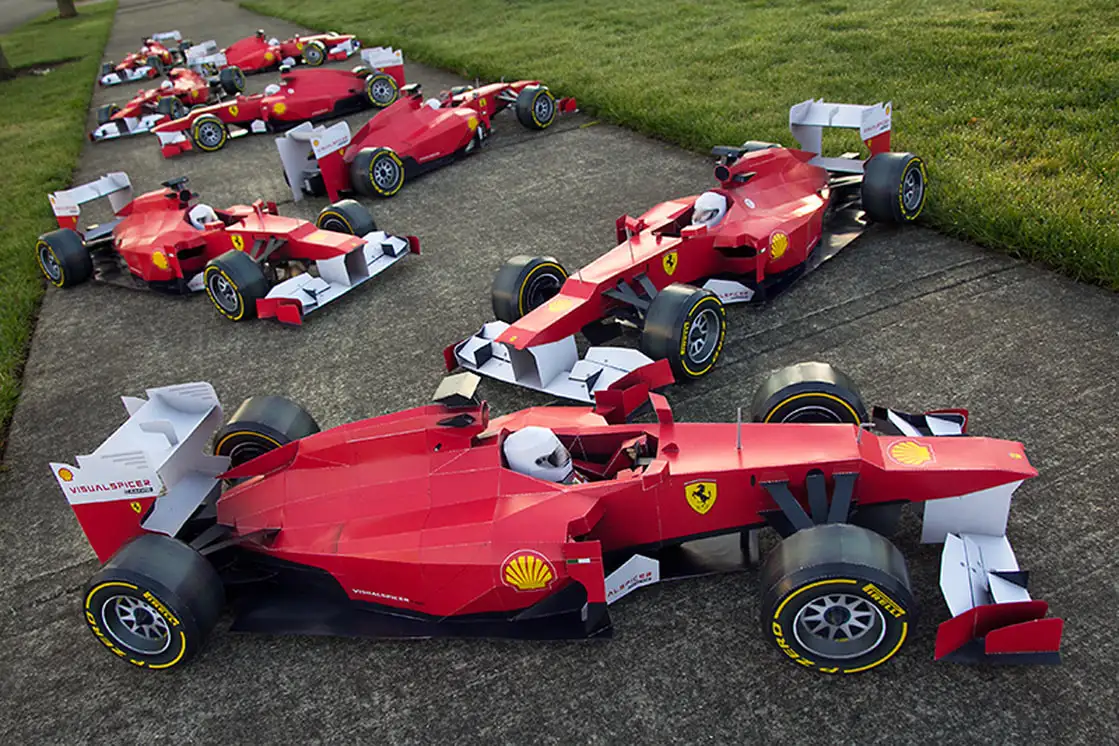Транспорт 91 см длинный F1 гоночный автомобиль 3D бумажная модель бумага для ручных