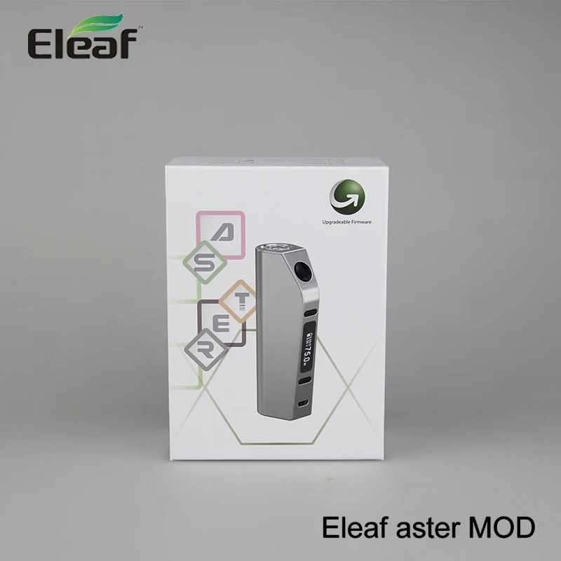 Оригинальный Eleaf ASTER Mod 75 Вт TC Box mod VW/Bypass/Smart/TC Ni/TC Ti/TCR режимы vs PICO Aster E cig Mod|eleaf mod|box
