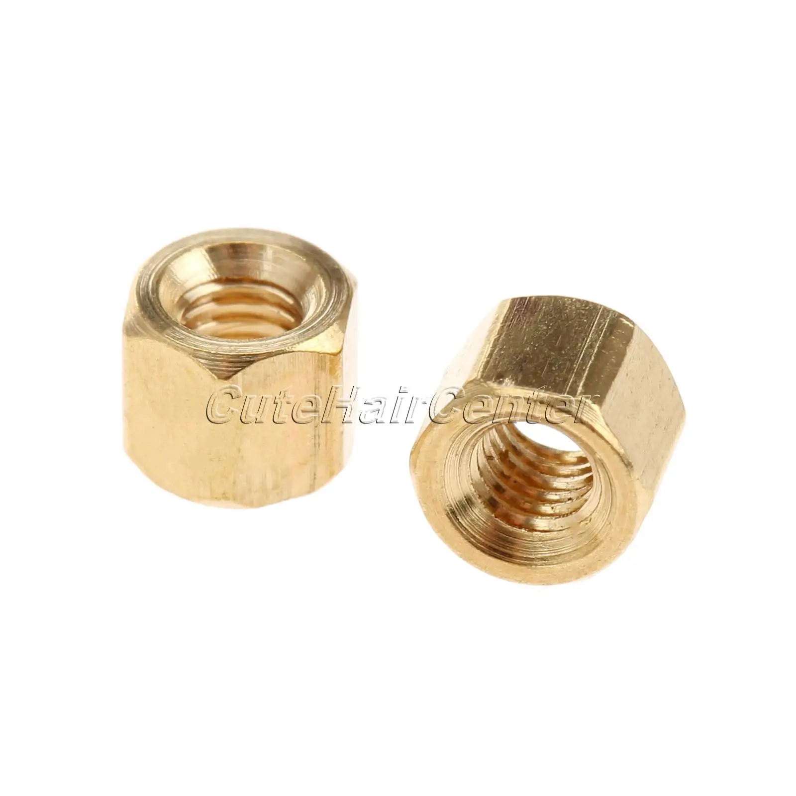 

Hot Wholesale/Retail Brass 50Pcs/set Hexagonal Nuts Female Nut Bolts PCB Board Standoff Spacer Hardware Accessories M3 x 4mm