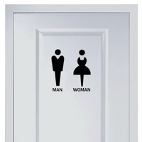 simple marks for men and womens toilet sticker vinyl fashion for shop office home cafe hotel toilets door decor wall stickers