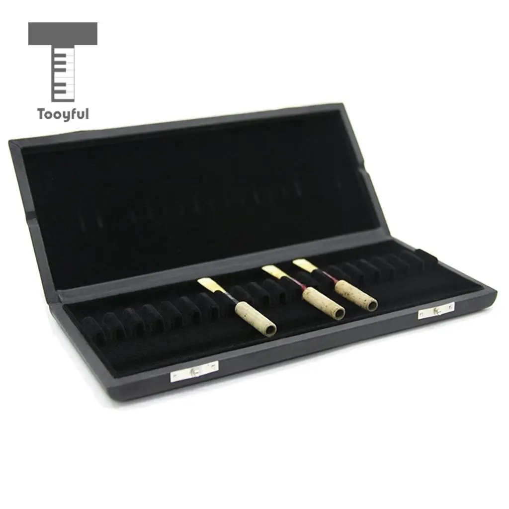 Tooyful черный PU кожаный oboe геркон футляр для хранения для 20 Тростников деревянный духовой инструмент части