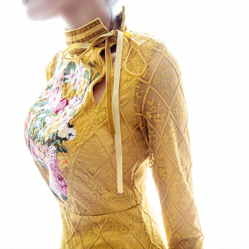 Лет Модные Винтажные женские Вечеринка платья с вышивкой | Женская одежда