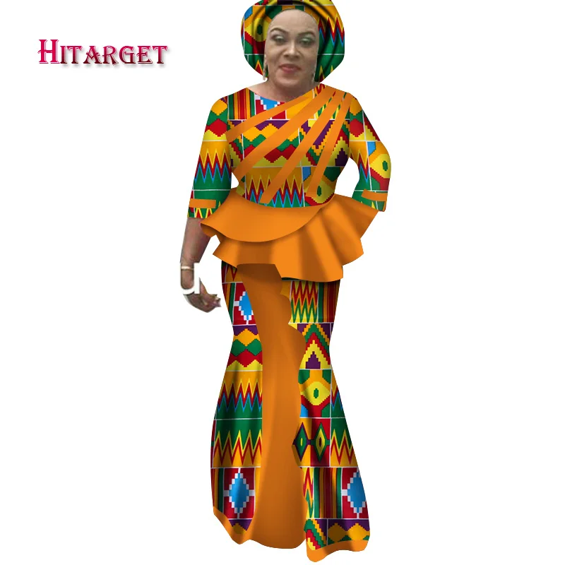 Hitarget 2019 новый африканский Сращивания Длинные платья для женщин Традиционная