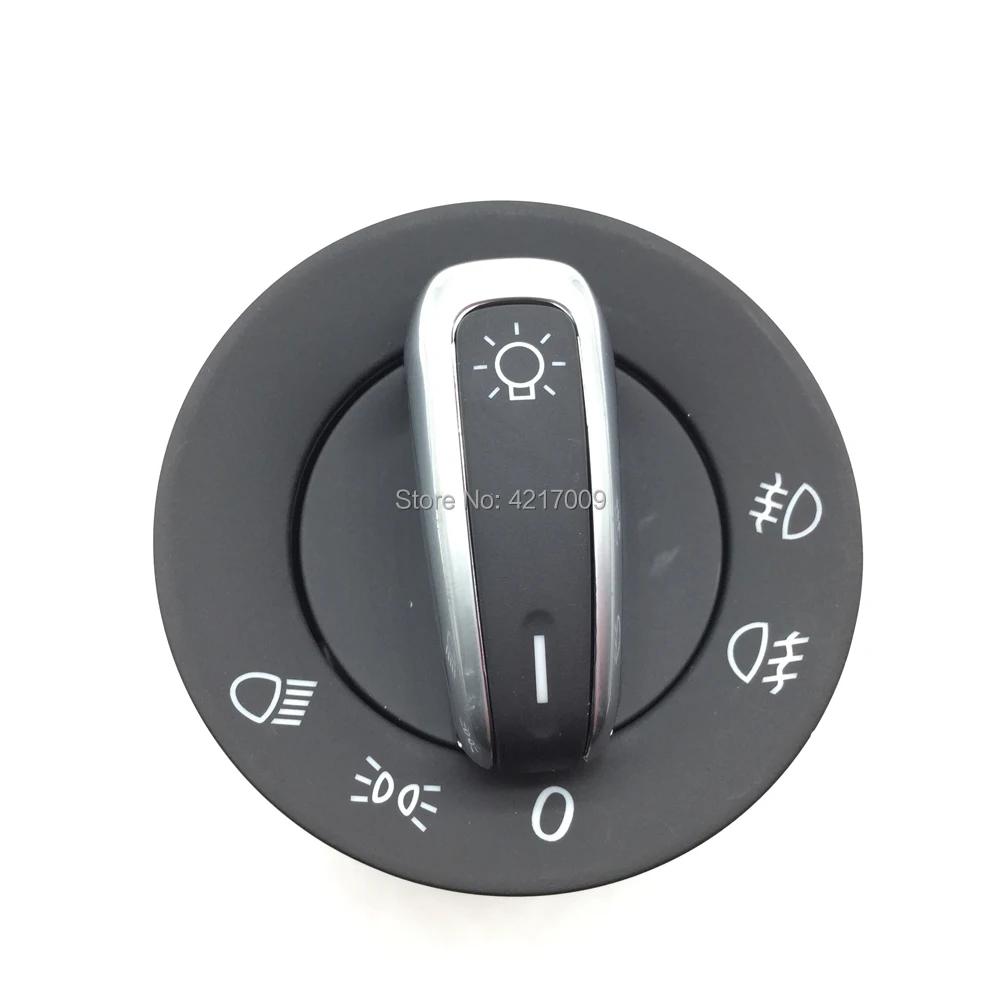 Хромированный европейский переключатель фар для VW Golf Mk5 Mk6 Sharan Jetta Passat B6 B7 Touran Tiguan