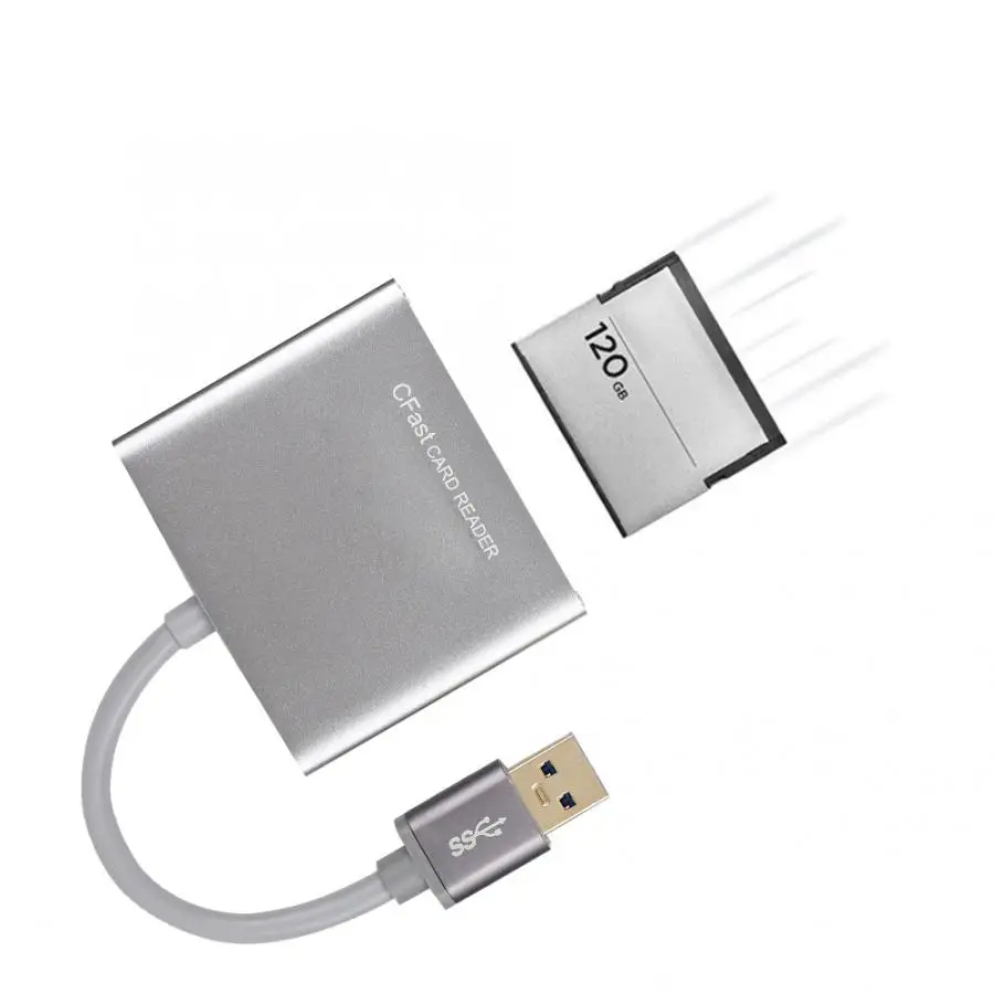 CFast кардридер Серебряный CFast2.0 к USB3.0 кардридер алюминиевая карта из сплава ридер для Canon 1DX Mark II USB кардридер