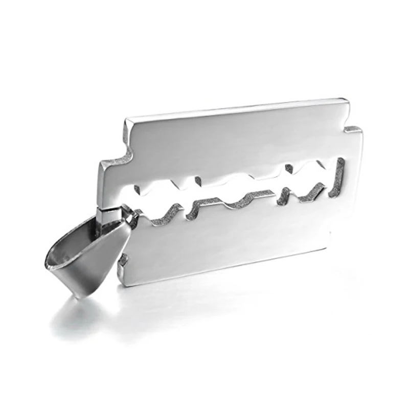 Ожерелье с подвеской из нержавеющей стали серебряный нож панк Рок Человек