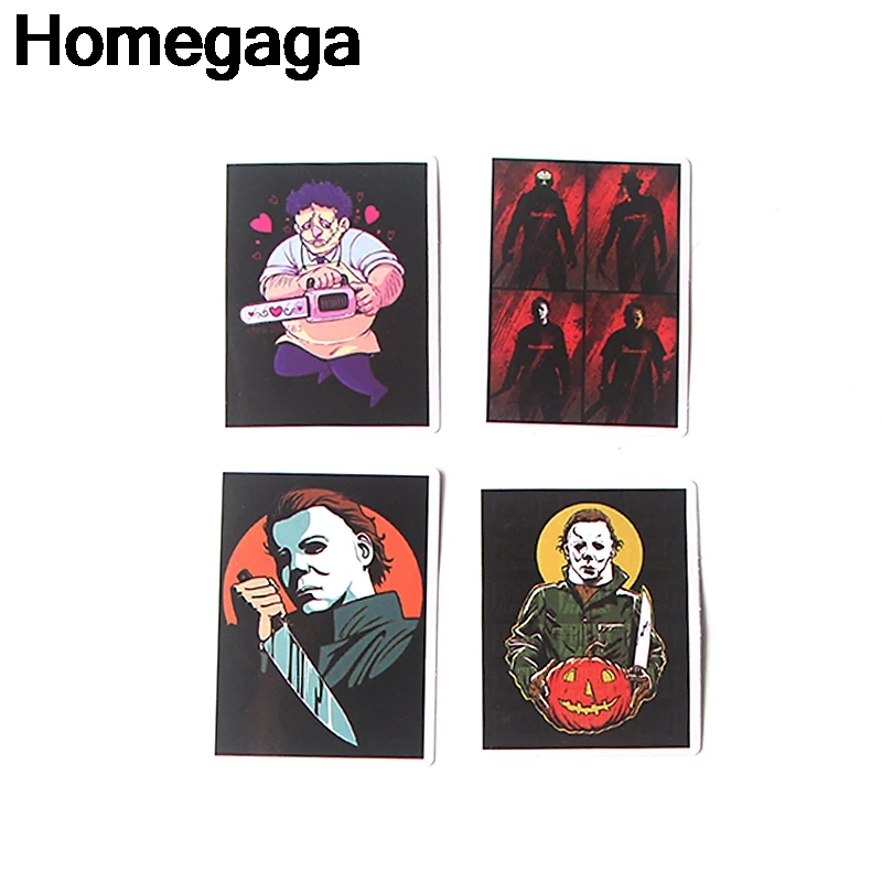 Homegaga, 37 шт., Майкл Майерс, Пятница, 13-й значок Фредди Крюгера, сделай сам, наклейки, ноутбук, телефон, двигатель, скрапбукинг, альбом D2134