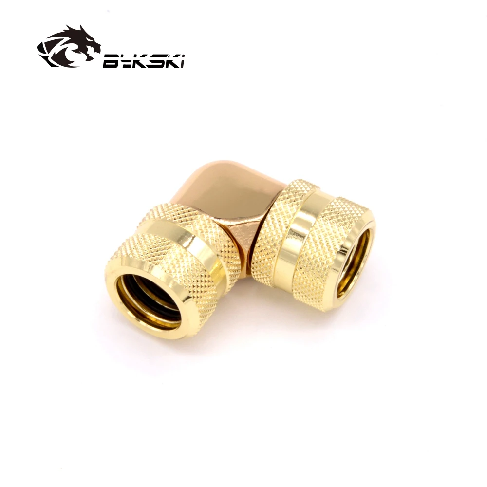 gold Bykski 4 шт./компл. компьютер водяного охлаждения 90 градусов фитинг для OD12mm/OD14mm/OD16mm насосно-компрессорных труб сжатие для рук Медь фитинг - Цвет лезвия: gold