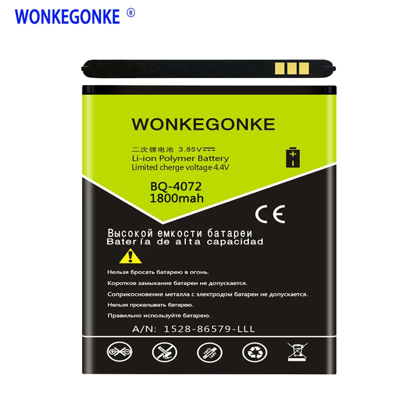 Аккумулятор WONKEGONKE BQ 4072 для Strike mini Мобильный телефон|Аккумуляторы мобильных