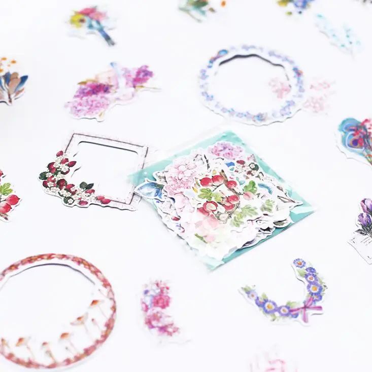 S3 лесные цветы украшения Букет гирлянда наклейки клей DIY декоративные |