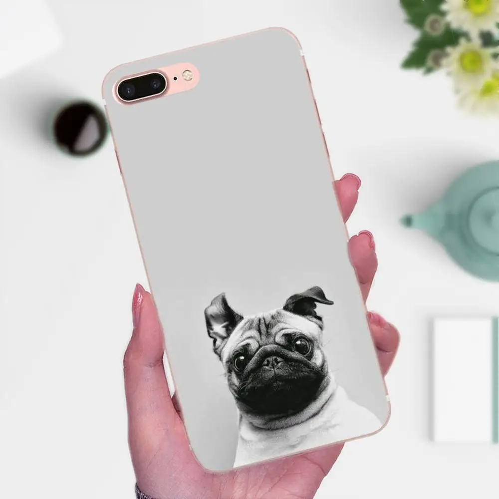В продаже животное Милая мопса собака для Apple iPhone 4 4S 5 5C 5S SE 6 6S 7 8 Plus X XS Max XR |