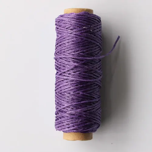 50 м 150D кожа швейная Вощеная линия DIY Ручная одежда кожа швейная плоская линия Воск линия носимый шов - Цвет: purple thread