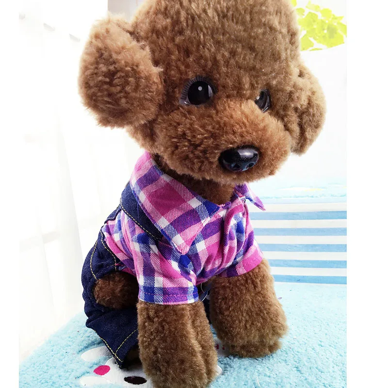 Одежда для собак XS-XXL комбинезон костюмы джинсы брюки маленьких Shih Tzu комбинезоны