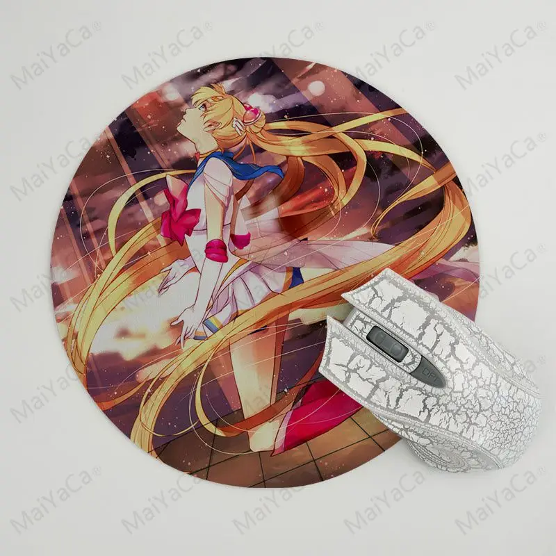 20x20cm MaiYaCa sailor moon fanart силиконовый коврик для мыши игровой модный дизайн коврик для мыши - Цвет: 20x20cm