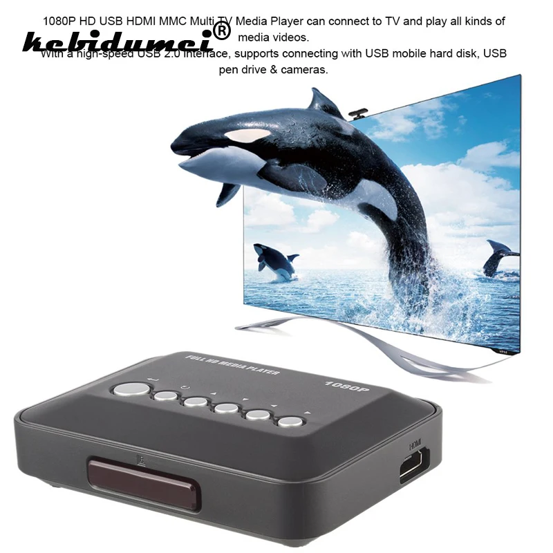 Kebidumei 1080P HD медиаплеер ТВ видео для SD MMC RMVB MP3 Мульти ТВ USB HDMI медиаплеер коробка поддержка USB жесткий диск