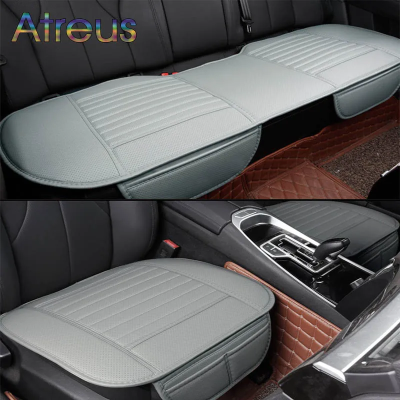 Чехлы на сиденья автомобиля Atreus всесезонный Кожаный Автомобильный Стайлинг для