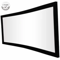 f3wcw 169 hdtv cinema white best quality 4k curved fixed frame home theater projector projection screen white material