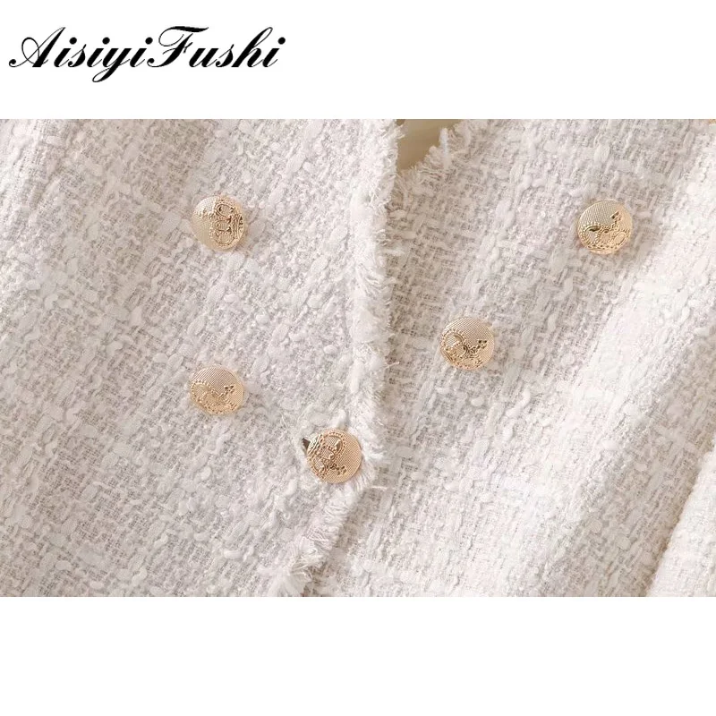 AISIYIFUSHI White Spring Jacket Women Blazers and Jackets 2020 Summer Casual Long Sleeve Loose Blazer Formal | Женская одежда