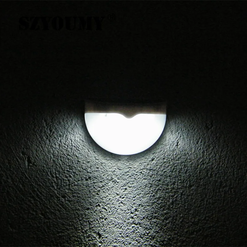 

SZYOUMY Solar Power Panel 6 LED Light Sensor Waterproof Outdoor Fence Garden Pathway Wall Lamp Lighting Warm white Cool White