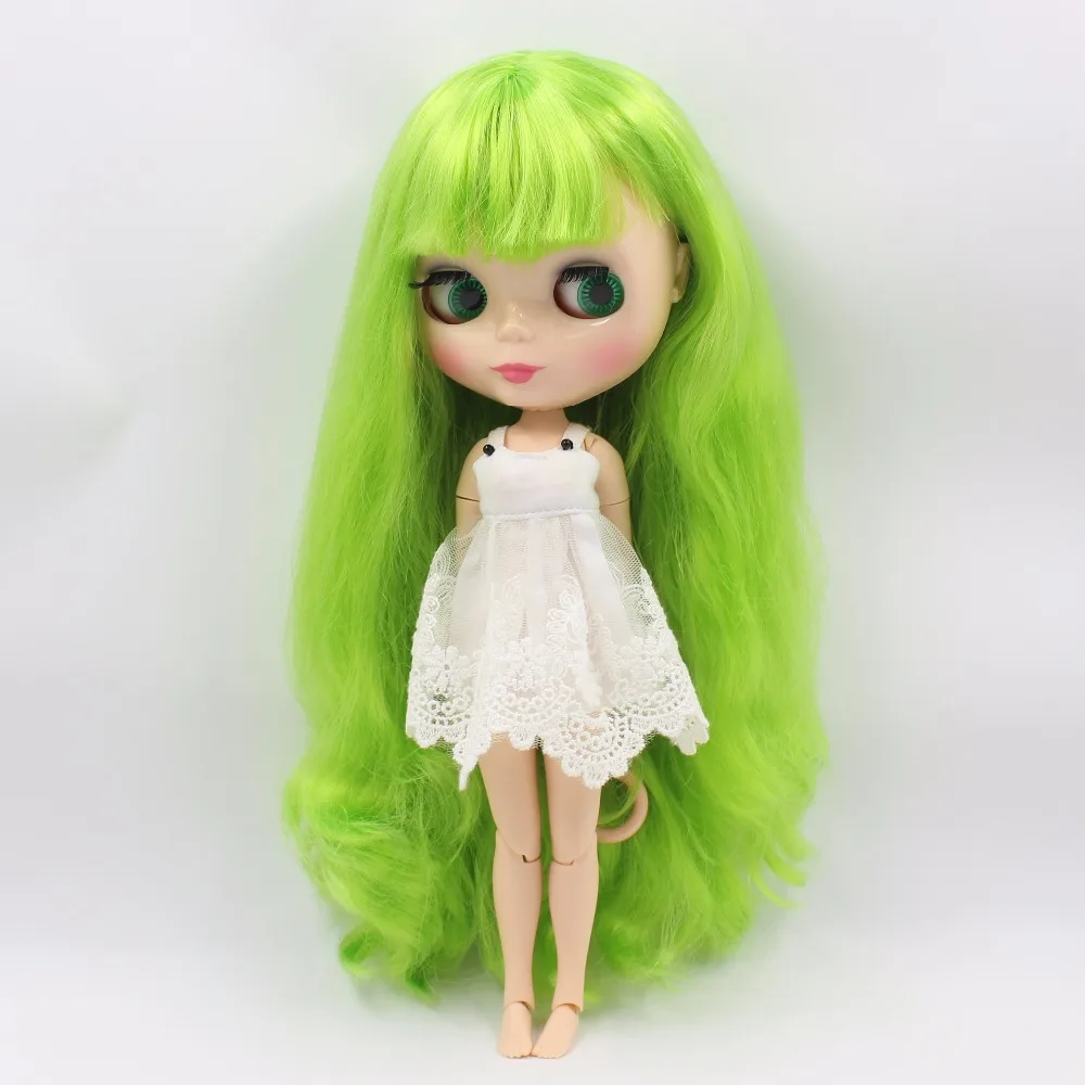 Ледяная кукла DBS Blyth 1/6 bjd 30 см ярко зеленые волосы блестящее лицо совместное тело