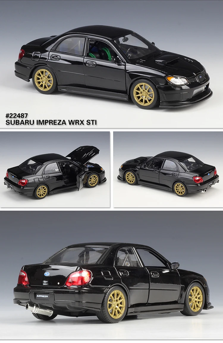 Welly литье под давлением 1:24 Масштаб SUBARU WRX STI симулятор Классическая Металлическая Модель автомобиля сплав игрушечный автомобиль спортивный автомобиль для детей подарочная коллекция