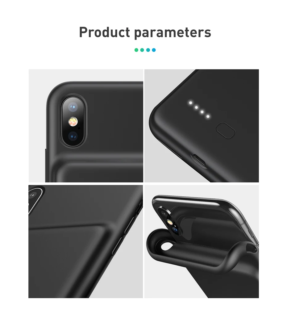 Чехол для зарядного устройства Baseus для iPhone X, Xs, Xs, Max, Xr, чехол для зарядки внешнего аккумулятора, резервный чехол для iPhone X, Xs