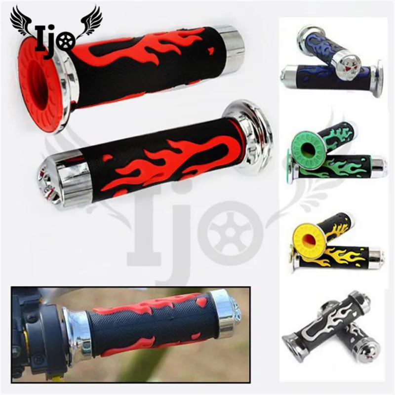 

motorcycle many colour handlebar Refit parts flame Skull universal 22mm 24mm for kawasaki honda suzuki Dirtbike Hand handle