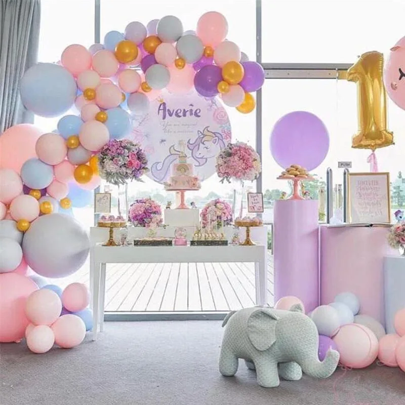 24 дюйма латексных воздушных шаров с Макарон Цвет Baby Shower День Рождения Девочки
