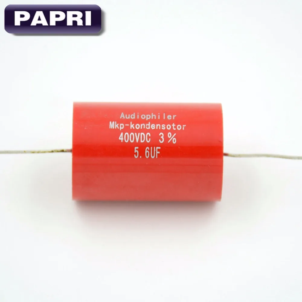 PAPRI 400VDC 5 6 мкФ Металлизированный Полипропиленовый осевой конденсатор аудио HIFI DIY