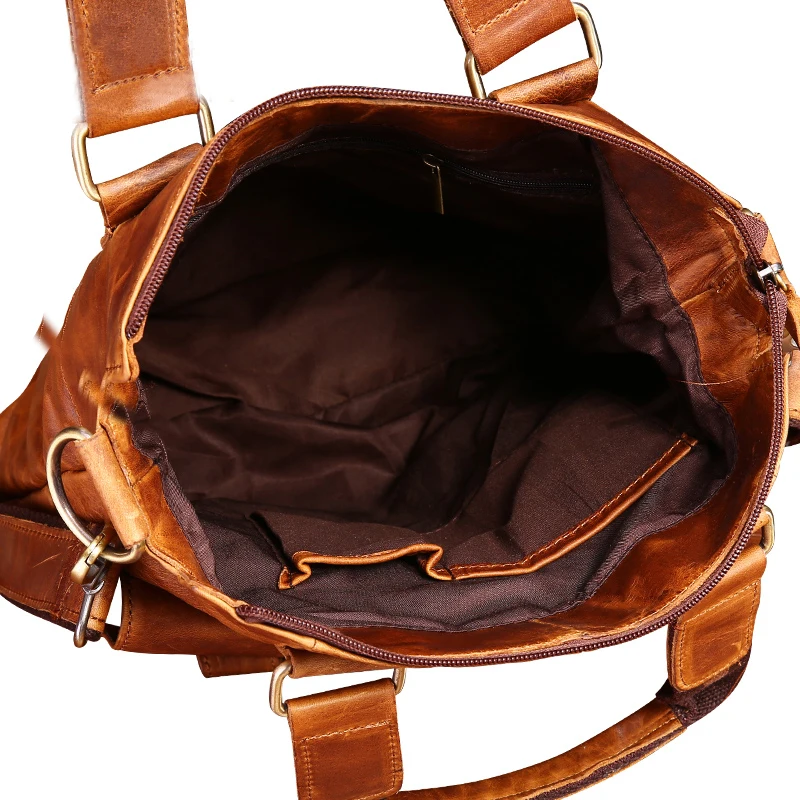 

Fashion Genuine Leather Men's Messenger Bags Crazy Horse Man Office Business Bag High Quality Travel Shoulder Handbag for Man