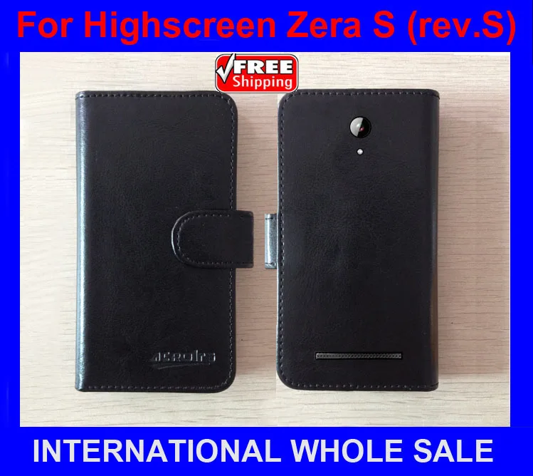 

Новое поступление, 6 цветов, заводская цена, кожаный оригинальный эксклюзивный чехол-книжка для Highscreen Zera S rev.S