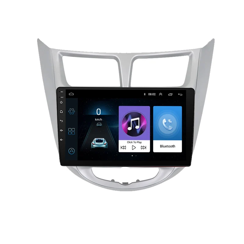 Solaris Android 8,1 автомобильный dvd мультимедийный плеер для Solaris и Verna с автомобильным радио видео и навигацией для воспроизведения gps стерео 2011 - Цвет: Solaris