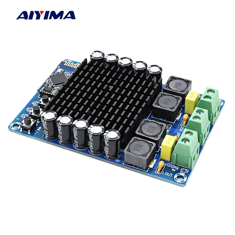Aiyima TDA7498 усилитель звука bluetooth доска CSR8635 4 0 высокое Мощность двухканальный