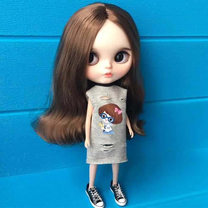 Футболка для кукол Blyth 30 см модная толстовка с капюшоном ob24 Azone Licca аксессуары