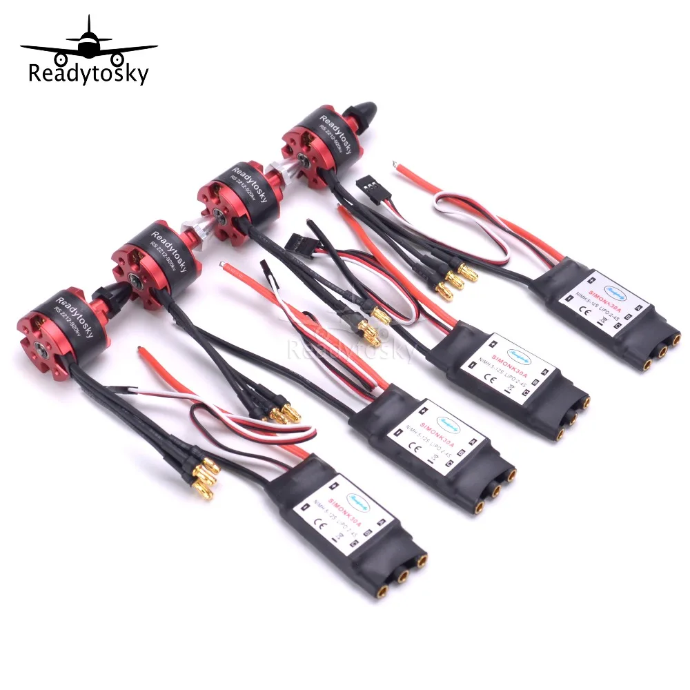 without Propeller 30A Simonk 3-4S ESC с разъемом 3,5 мм 2212 920KV CW CCW бесщеточный двигатель 1045 Пропеллер для мультикоптера F450 F550 S550 F550 - Цвет: without Propeller