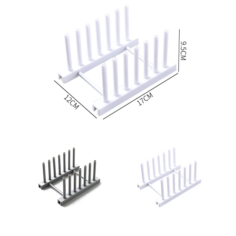 

plasitic dish drying rack holder Flatware Plate bowl Board Cups pot Lid Cover stand shelf Drainer Kitchen StorageOrganizer white
