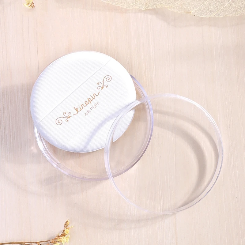1PC Facial Makeup Air Cushion Sponge Puff Dry Wet Dual Use Not Slip Loose and Compact Powder Blender Tool with Clear Case|cushion sponge|puff