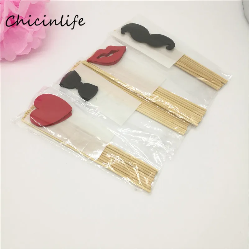 

10 шт., сердечный бант для губ, усы на палочке, реквизит для фотосессии, украшение на свадьбу, день рождения, свадебный душ