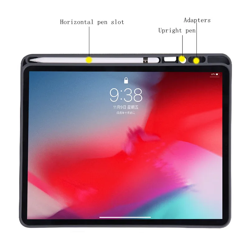Тонкий беспроводной Чехол для клавиатуры Apple iPad Pro 12 9 2018 тканевый кожаный полный