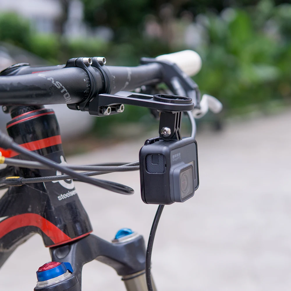 MTB дорожный велосипед компьютер Камера держатель руль расширение Секундомер gps