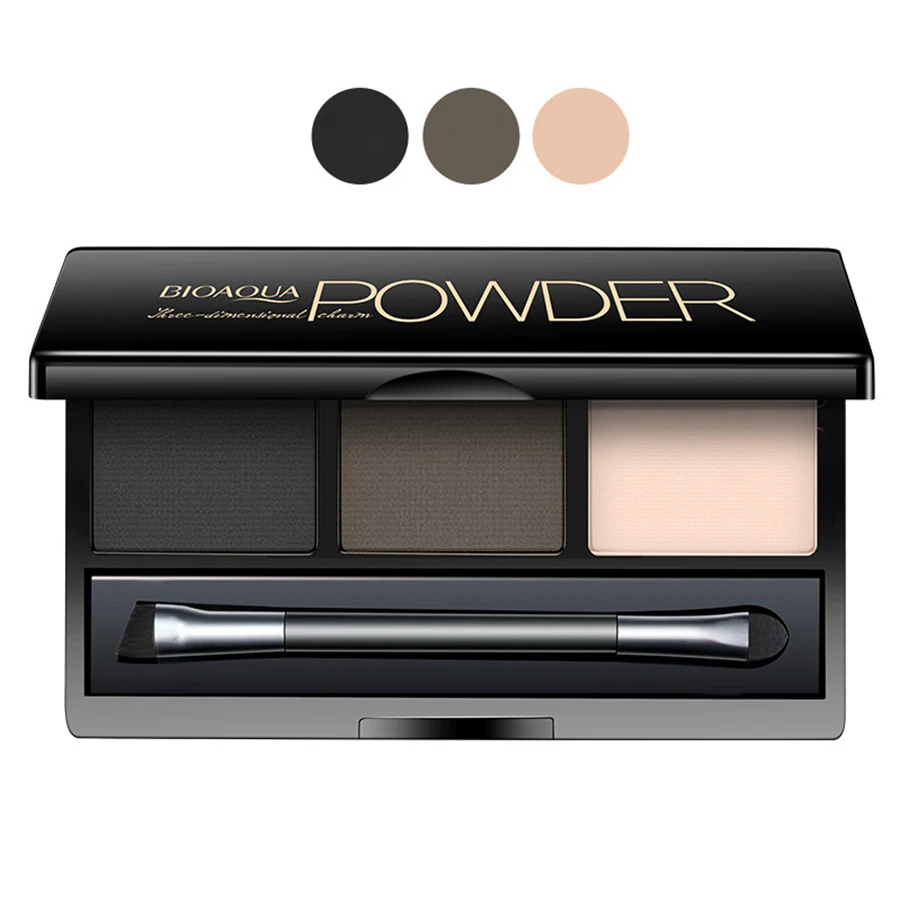 Bioaqua 3 Цвета Дополнительно для бровей Косметическая пудра Палитры Макияж