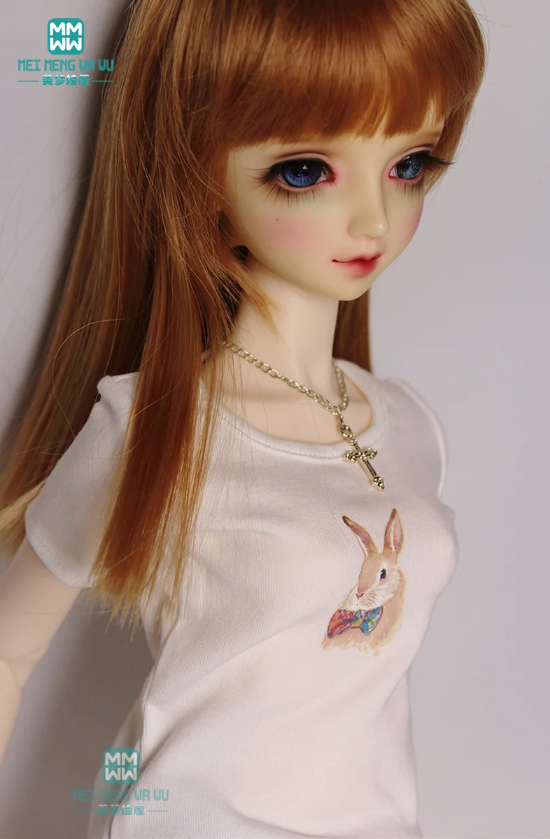 BJD Кукла Одежда для 1/3 1/6 1/4 BJD куклы SD, AS, LUTS, DOD, DZ-кукла модный принт футболка