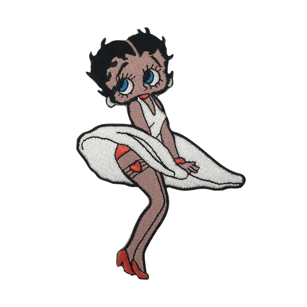 Симпатичные патчи с вышивкой для молодых девушек утюгом из мультфильма женщин