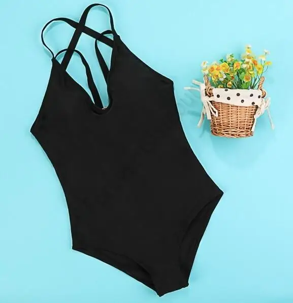 Rateeya женщин сексуальное боди черный цельный со строками новый 2015 один кусок