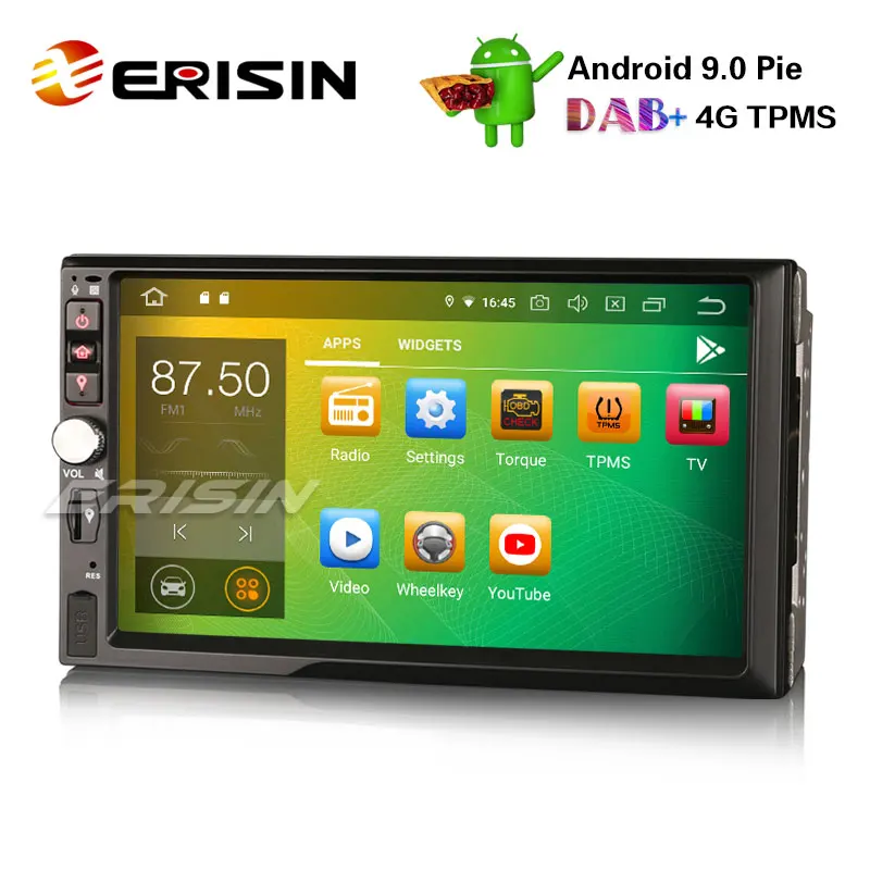 Erisin ES7941U-64 " HD 64 ГБ Android 9,0 Стерео gps Satnav WiFi TPMS DAB+ DVR DTV-IN OBD2
