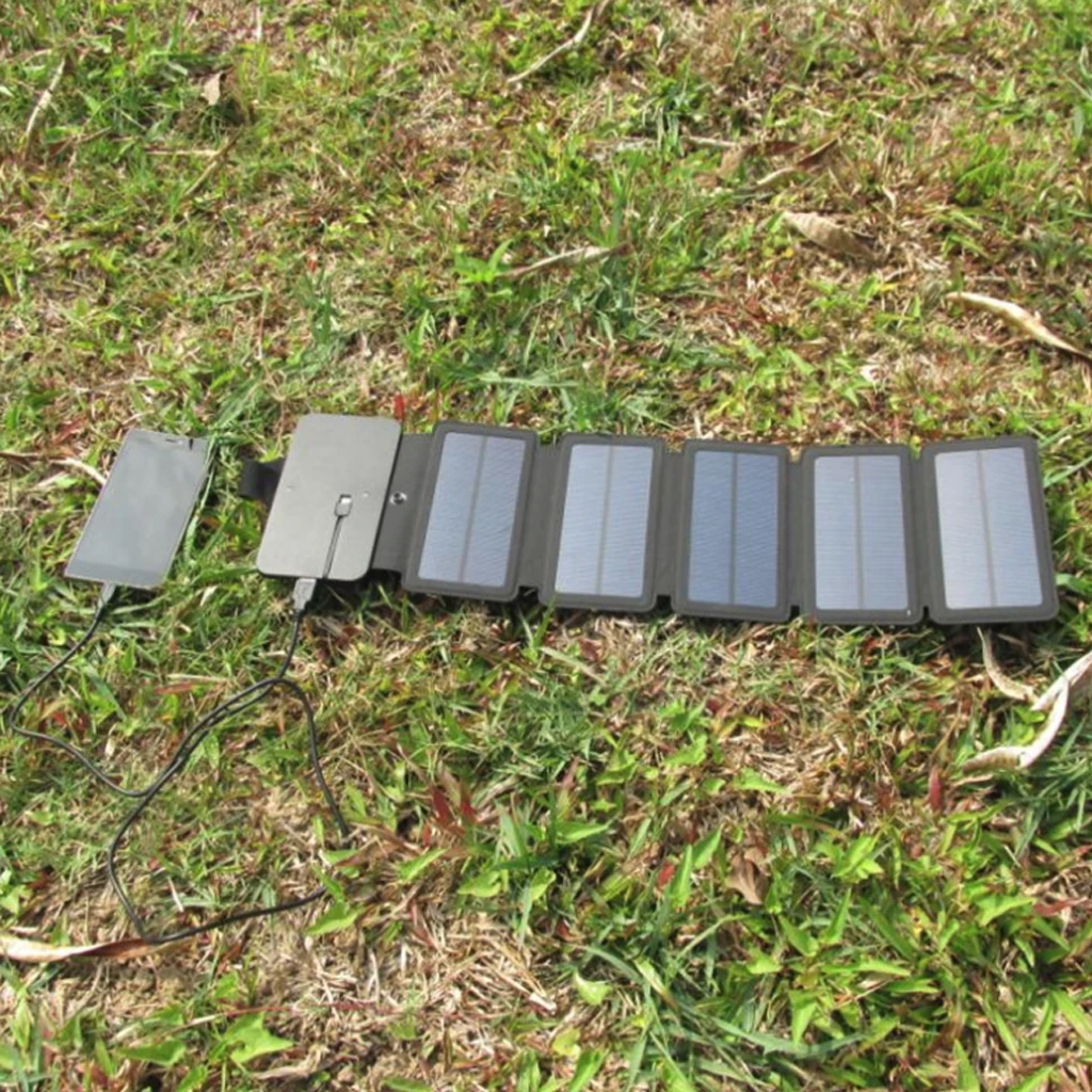 SunPower folding 10W Solar Cells Charger 5V 2.1A USB Output Devices Portable Solar Panels for Smartphones Used in outdoor